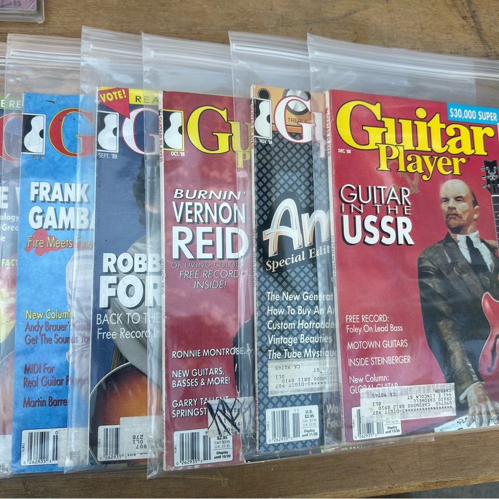(6) Guitar Player Magazines ‘88 , 5lbs
